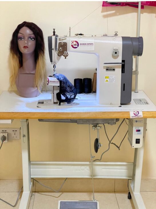 Learn how to make a full wig with hair bundles,closure/ frontal on a high head  industrial wig Sewing machine online course